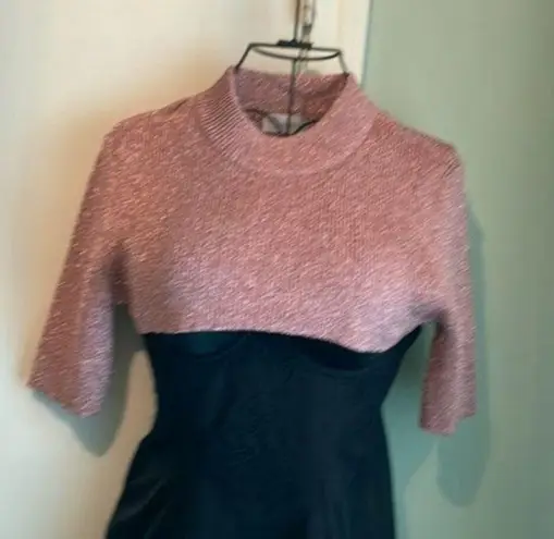 Red Valentino  cropped Turtleneck sweater salmon Pink L