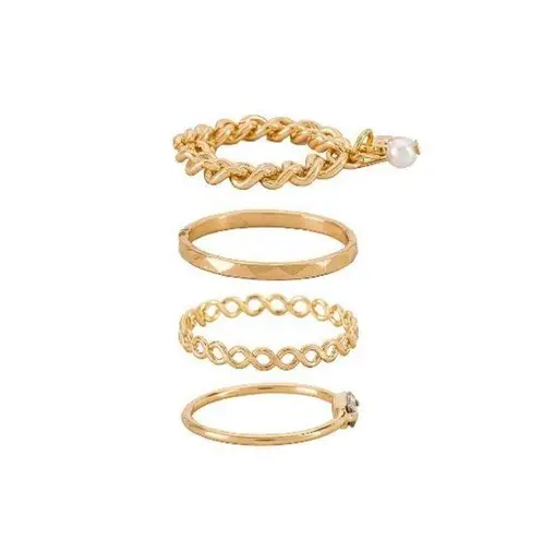 8 Other Reasons REVOLVE Bling It On Ring Set Gold Womens Size OS