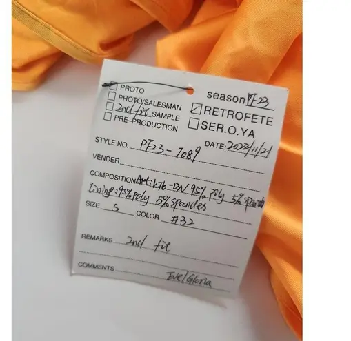 Retrofête Retrofete Orange Maxi Dress Pearl Halter Size Small Sample