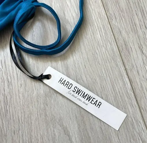 Hard Swimwear Top divine womens blue xlarge bright shimmer minimal beach summer Size XL