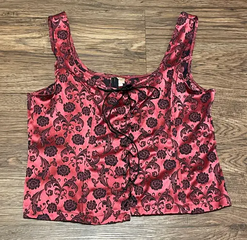 Frederick's of Hollywood Vintage Frederick’s Of Hollywood Red Black Tank Corset With Boning Size 1X