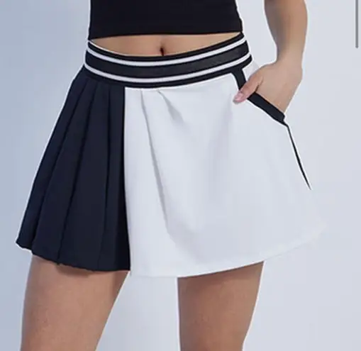 Free People Movement Round Robin Black White Colorblock Skort