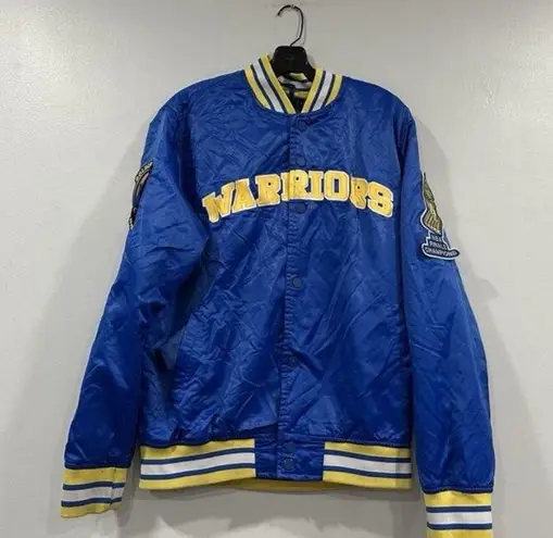 Pro Standard Warriors Satin Jacket Large L FLAW AS IS Blue