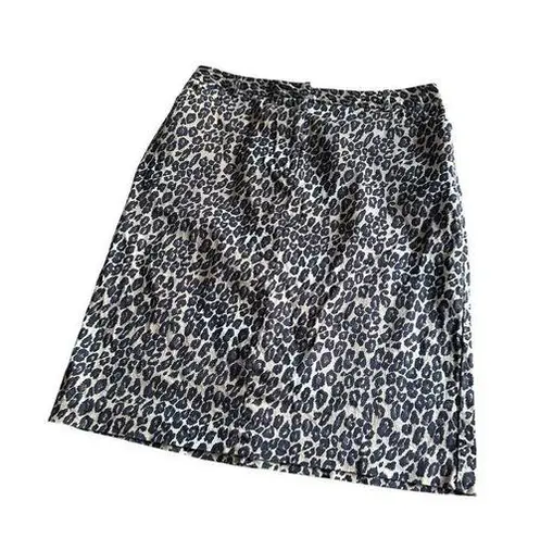 East 5th Leopard Print Pencil Skirt Size 14 Animal Print Fall Fashion Office