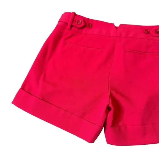 BCBGMAXAZRIA  Symon Cuffed Shorts Lipstick Red Size XS Women's