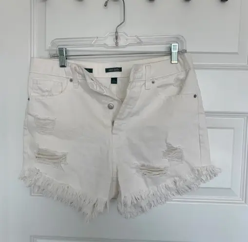 Wild Fable  High Rise Shorts Size 8 White Frayed