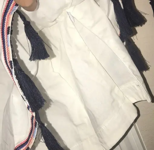 Gianni Bini Tassel Top White