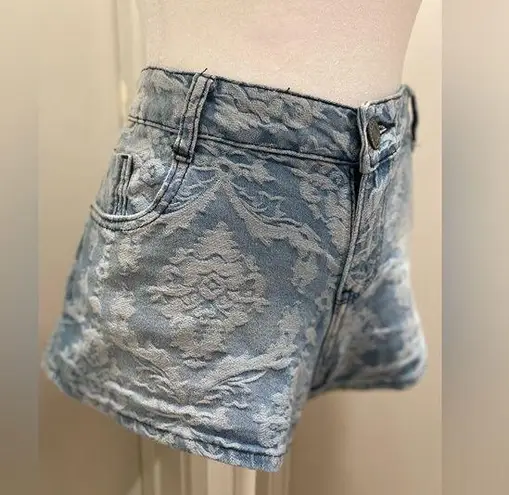 VTG 90s Y2k Mossimo Patterned Denim Jean Mini Hot Shorts