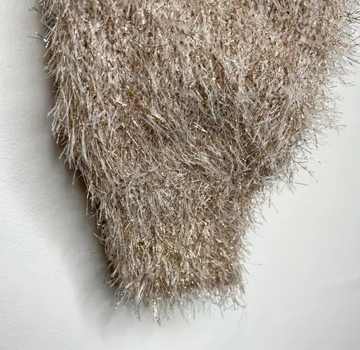 Saltwater Luxe NEW Women’s Ronan Sweater One Shoulder in Gold Shimmer Approx XS