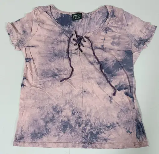 Zumiez Empyre Pastel Tie Dye Lace-Up Short Sleeve Tee T-Shirt Top Size M 🔮✨