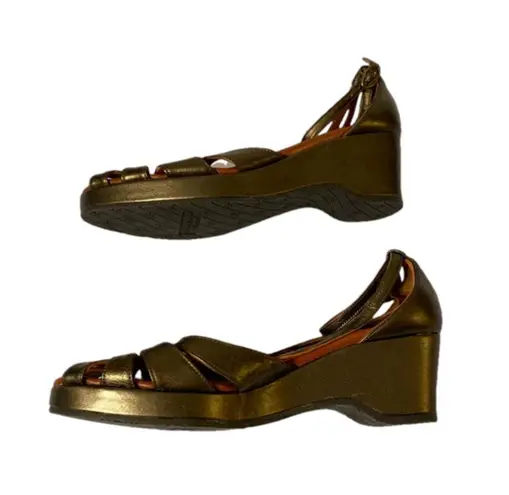 Donald Pliner Women's KiltS4 Copper Wedge Sandals Size 6.5