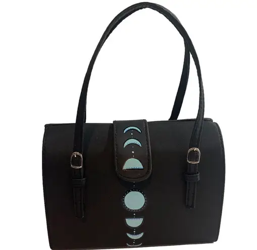The Moon Hand Painted Phases Vintage Mini Bag