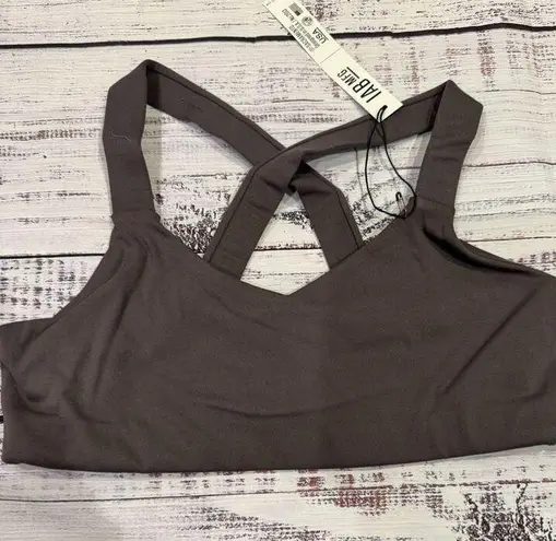 IAB MFG NWT London Criss Cross Back Sports Bra in Charcoal Gray Size Medium