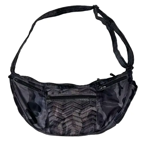 Lug Boomerang Charcoal-Gray Camo Print Crossbody Sling Freestyle Bag