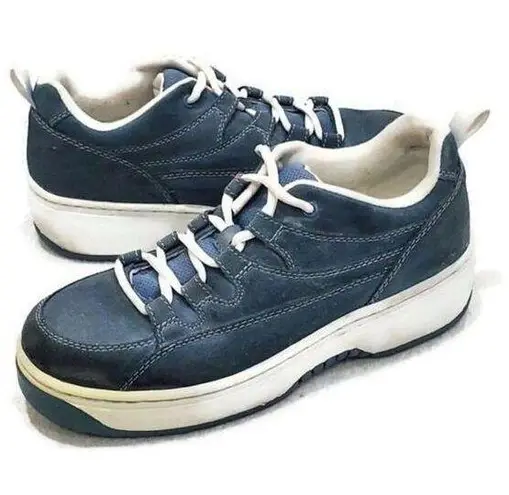 Lower East Side  Blue Suede Leather Shoes, Size 10