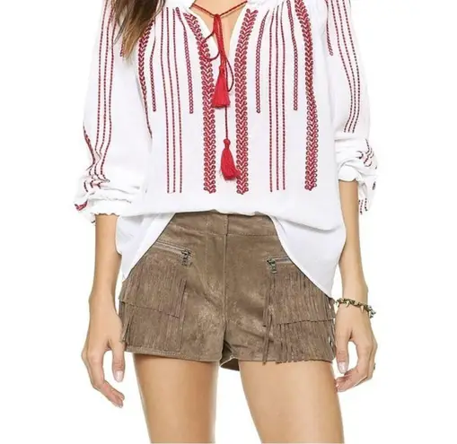 BCBGMAXAZRIA 💕💕 Western Faux Suede Fringe Shorts