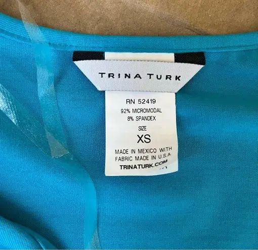 Trina Turk  Neon Blue Dolan Swim Cover Up