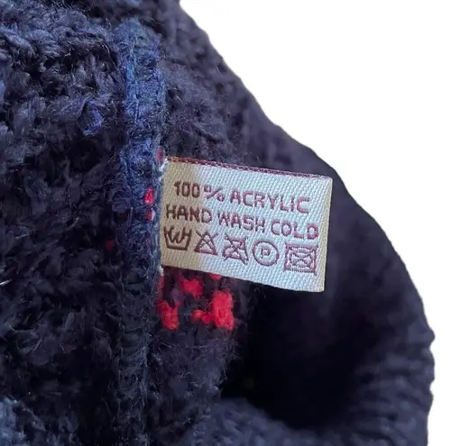 Lava Accessories One Size Asymmetric Raw Hem Turtle Neck Knit Plaid Poncho