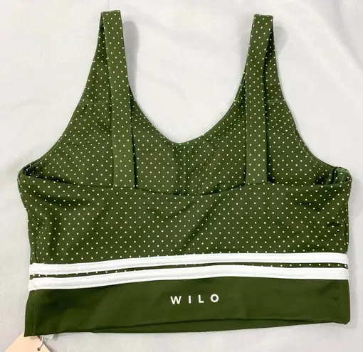 WILO 🆕 Contour Polka Dot Striped Padded Sports Bra/Top🆕