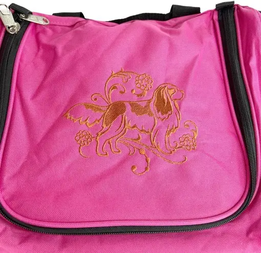 NWT Totes Isotoner Bright Pink Travel Carry On Duffle Bag Luggage Black