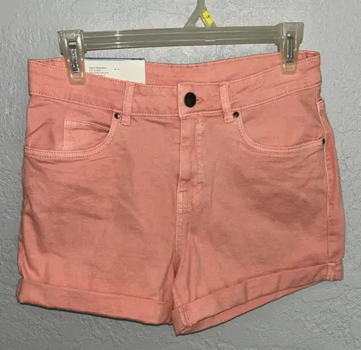 Serra Women's Cuffed Pink Denim Jeans Shorts Size 10 NWT Chic Coquette Spring