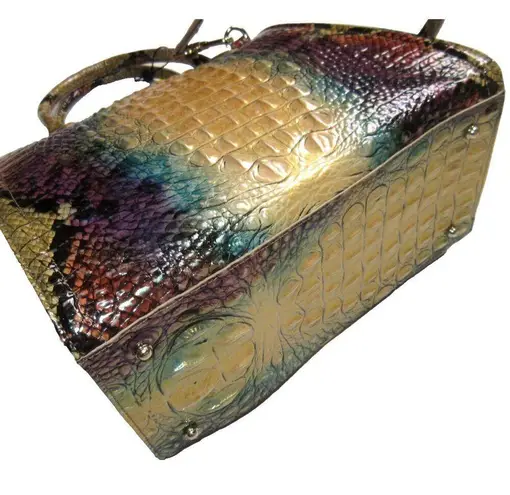 Brahmin NWT  Caroline in Reptilian Ombre Melbourne Leather Structured Purse