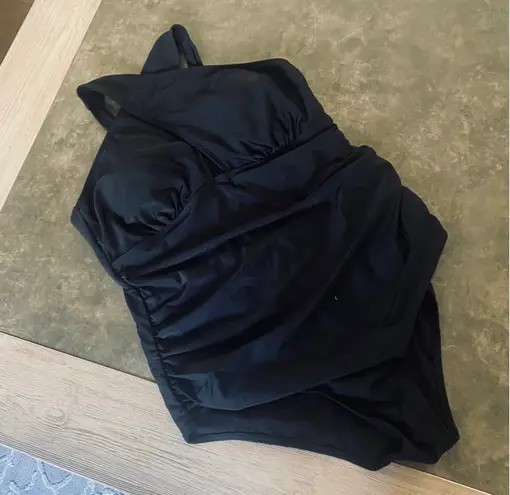 One Piece Daci Womens Front Cross Plus Size Swimsuits Tummy Control Keyhole