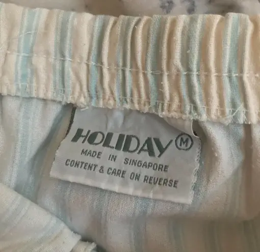 Holiday Time Vintage 90s Baby Blue Striped Shorts