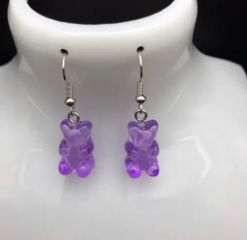Handmade Purple Teddy Bear / Gummy Bear Jewelry Set