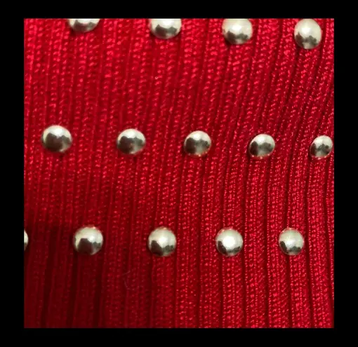 Say What? What’s What Red over the shoulder sweater longsleeves dress - size Medium