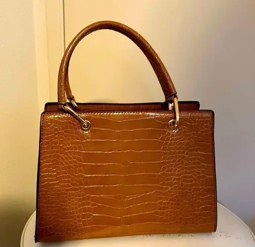 New Copper Top Handle Flap Crossbody Brown