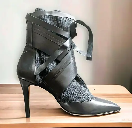 IRO Leather & Knit Sock Booties, Black Size FR41 | EU38 New in Box Retail 345 €