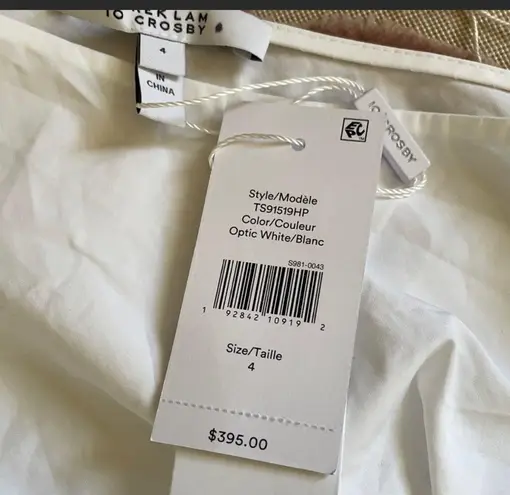 Derek Lam One Shoulder Cotton Poplin White Dress