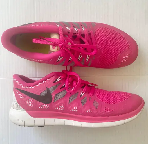 Nike Free 5.0 Womens Hot Pink Running Shoe Size 9 M174