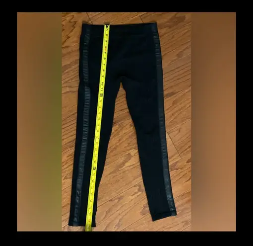 Hot Kiss black ribbed faux leather trim leggings - Size XL**refer to measurement