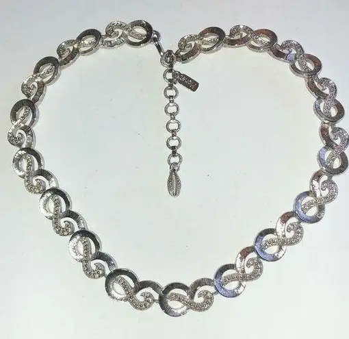 Monet  Vintage Silver Tone Link Necklace