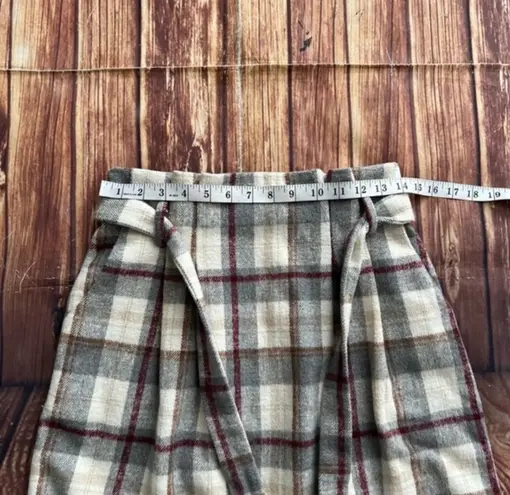 Have Women's Synthetic Wool Plaid Tartan Skirt Belted Size Medium