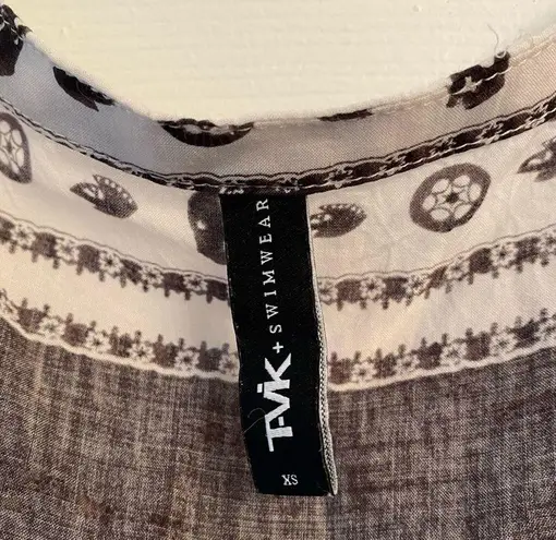 TVIK Swimwear Tribal Skull Design Coverup Romper XS