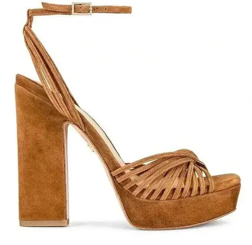 Veronica Beard Fletcher Heel Brown Suede Leather Hazelwood $450 Platform Wedge 9