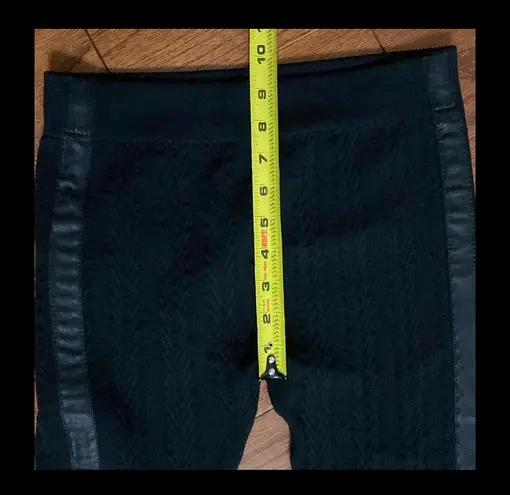 Hot Kiss black ribbed faux leather trim leggings - Size XL**refer to measurement