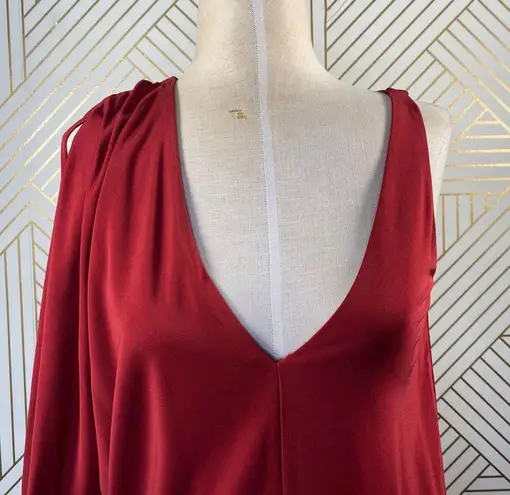 Haute Hippie  Crimson Crush Cowl Sleeve Mini Dress