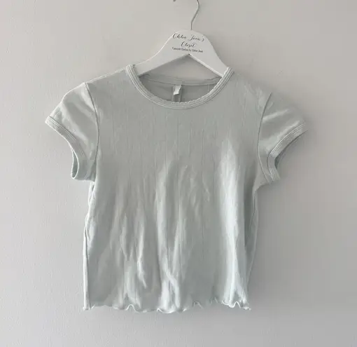 SKIMS Pointelle Blue Tee