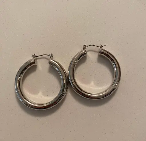 Silver Hoop Earring