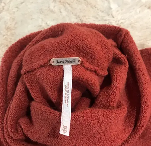 Free People  autumn leaf orange swing sweater