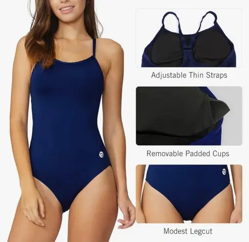 Baleaf Women's Athletic Training Adjustable Strap One Piece Swimsuit