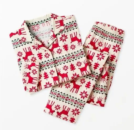 Hanna Andersson Women’s Holiday Reindeer Flannel Pajama Set