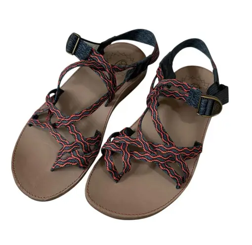 Chacos Chaco Pulse Eclipse Womens Sz 7 Pink Navy Adjustable Strappy Comfort Sandal Shoe