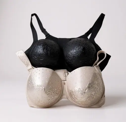 Soma Intimates Stunning Support Full Coverage Bra 40DD Black Beige Lace Size undefined - Image 1