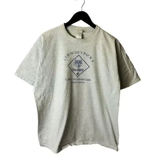 Cub Scout Pack 9 St Mark United Methodist Church T Shirt Y2K Vintage Adult Gray Size XL