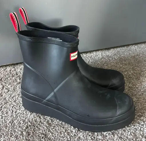 Hunter Women's PLAY™ Short Rain Boots Size 10 black